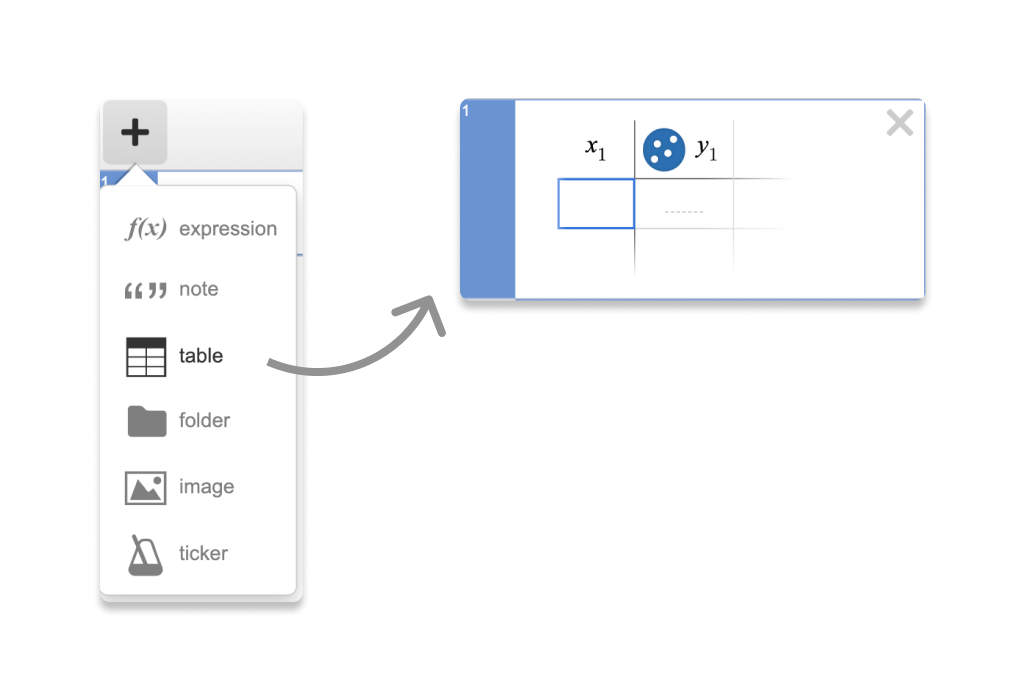 Tables Desmos Help Center