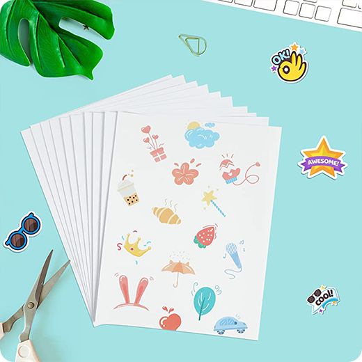 glossy sticker paper printable vinyl bundle 8 5 x11 25 sheets in 2022 inkjet printable vinyl glossy sticker paper sticker paper