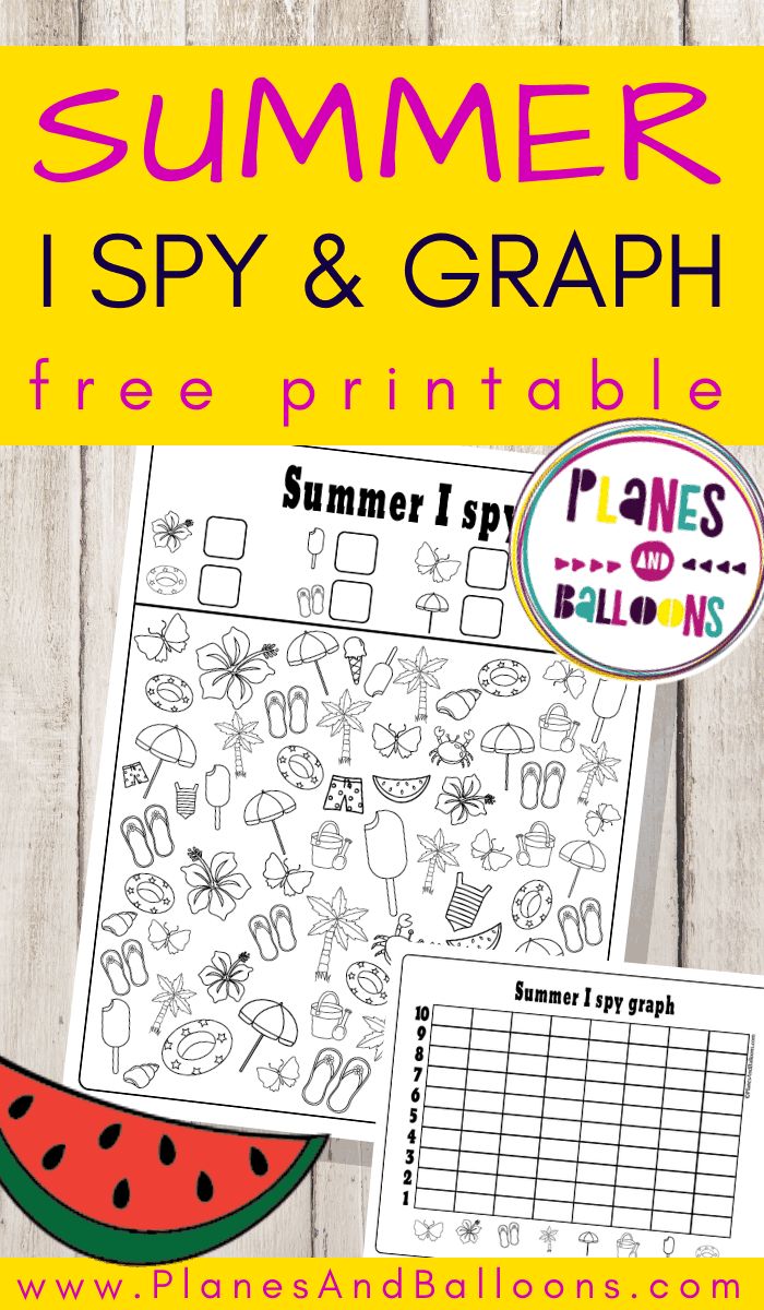 summer i spy free printable worksheets for counting and graphing v 2021 g