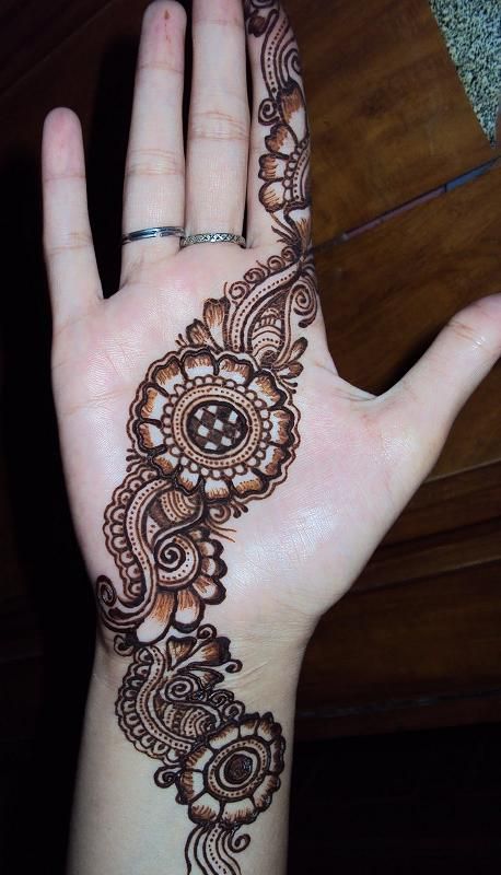 Simple Mehndi Design Right Hand Front Side Novocom Top