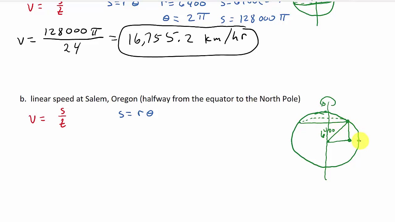 Linear Velocity Example 4 You