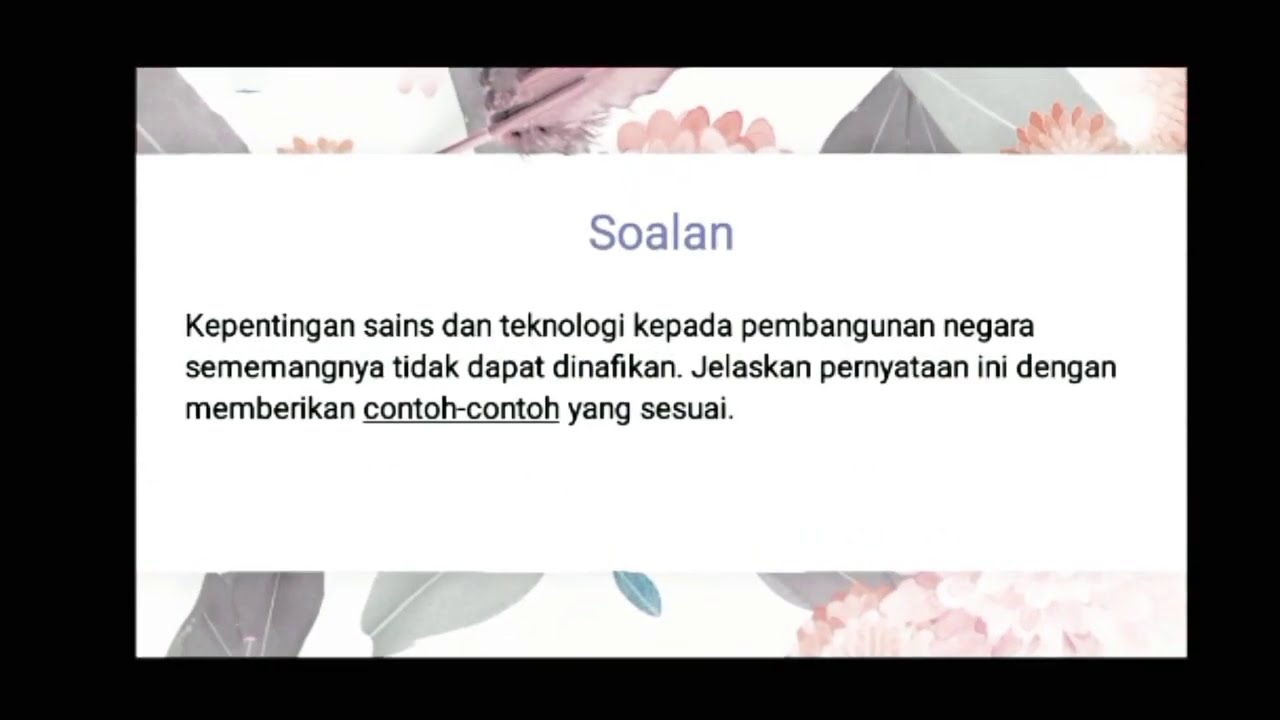 Kepentingan sains dan teknologi dalam kehidupan manusia. Esei Kepentingan Sains Dan Teknologi Pengajian Am Penggal 1 Youtube