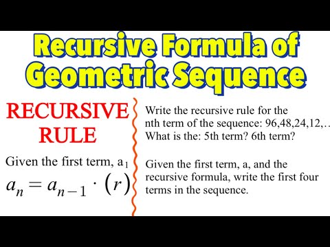 Recursive Formula Of Geometric Sequence