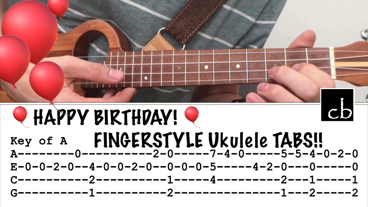 happy birthday in 5 keys fingerstyle ukulele tutorial youtube