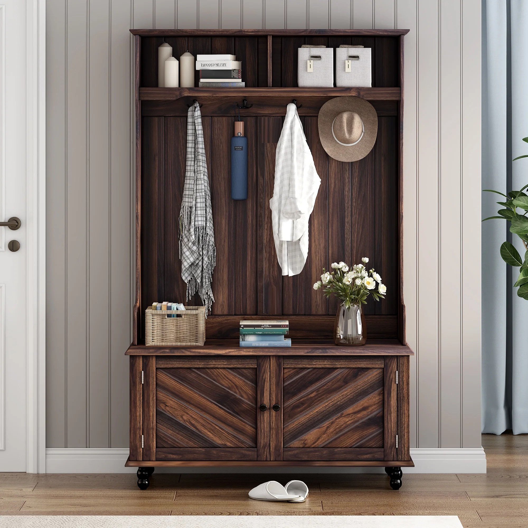 Entryway Bench With Shoe Storage