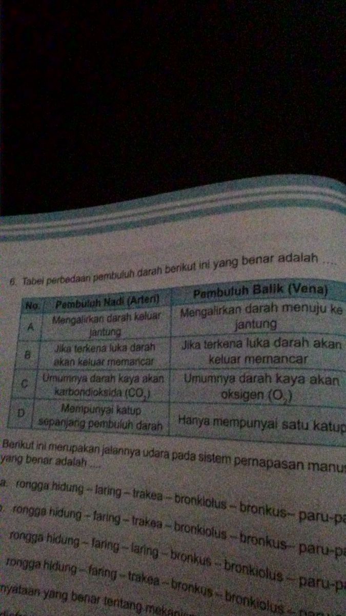 Tabel perbedaan pembuluh darah berikut ini yang benar adalah. Tabel Perbedaan Pembuluh Darah Berikut Ini Yang Benar Adalah Brainly Co Id