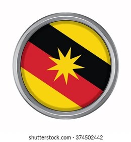 Tawau coat of arms of sabah sarawak flag of sabah, flag of malaysia,. 3d Button Flag Sarawak State Federal Stock Vector Royalty Free 374502442 Shutterstock