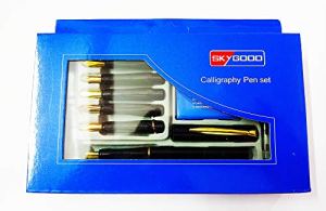 KABEER ART® Hi-Quality Professional Calligraphy Set with 6 Nibs & 6 Ink Cartridges – For Hobbyists, Enthusiasts and Professionals