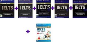 Combo of IELTS(IELTS 6, IELTS 7, IELTS 8, IELTS 9, IELTS 10) + Free Ielts Life Skills A1 Official Cambridge Test Practice with Answers and CD-ROM