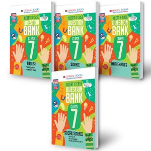 Oswaal CBSE & NCERT QUESTION BANK Class 7 (SET OF 4 BOOKS) Mathematics, Science, Social Science, English