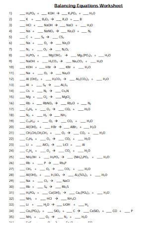 Balancing Equations Race Answers Key - Tessshebaylo