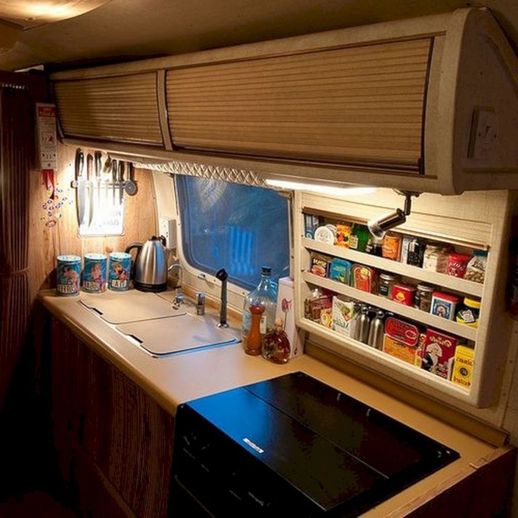 Inspiring RV Kitchen Design And Decor Ideas 32