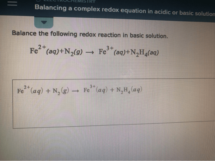 Solved Balancing A Complex Redox