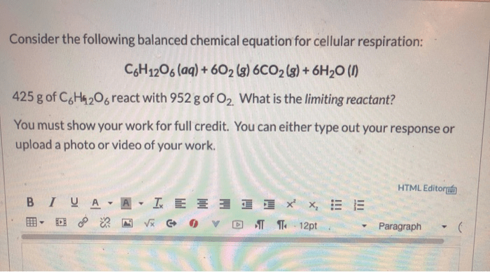 Balanced Chemical Equation