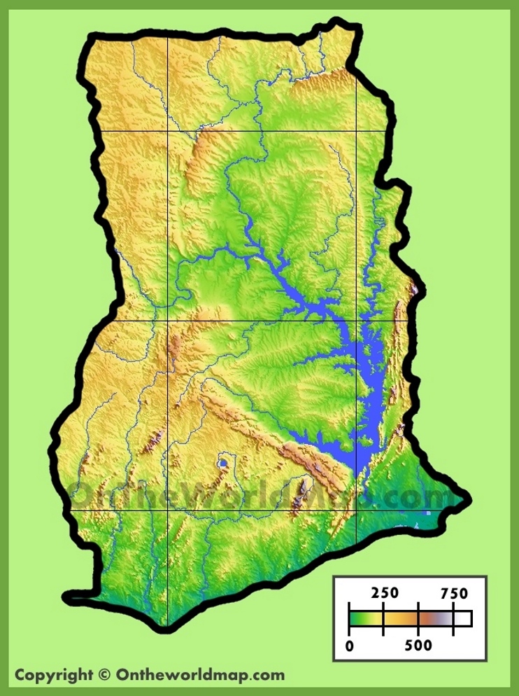 Ghana Karte - Map of Ghana (Overview Map/Provinces) : Worldofmaps.net ...