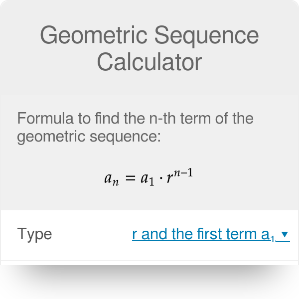 Geometric Sequence Calculator