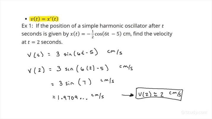 Calculating The Instantaneous Velocity