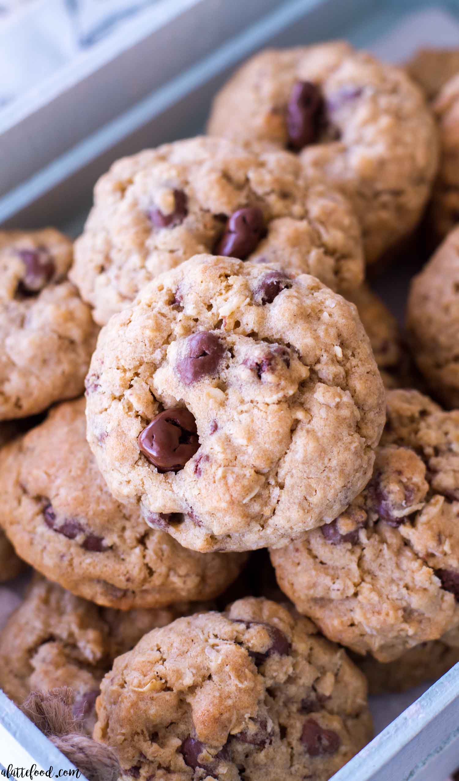 Oatmeal Chocolate Covered Raisin Cookies - A Latte Food