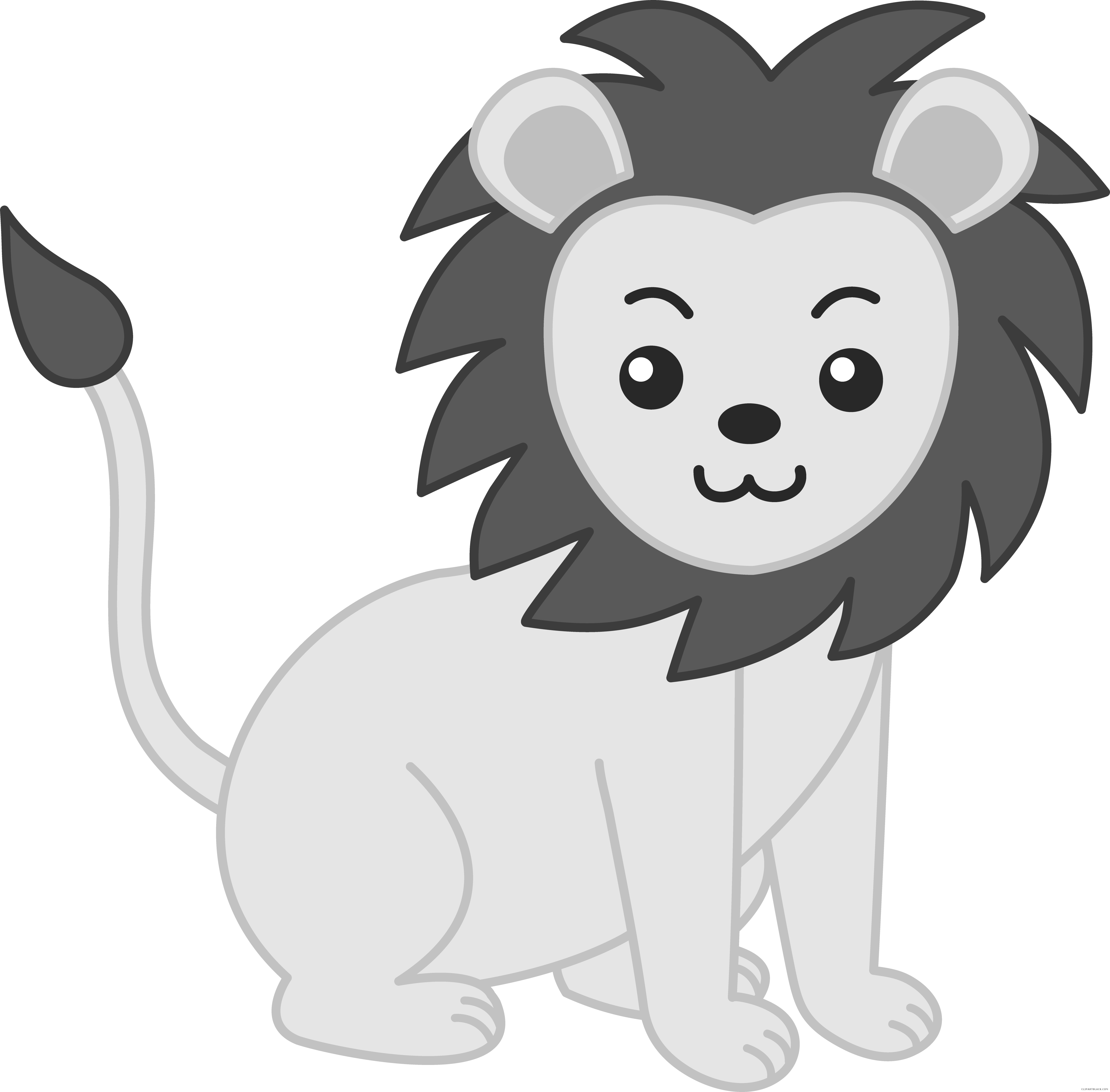 Description this set contains animals that are commonly found at the zoo. Baby Lion Animal Free Black White Clipart Images Clipartblack Zoo Animals Clipart 5171x5087 Png Clipart Download