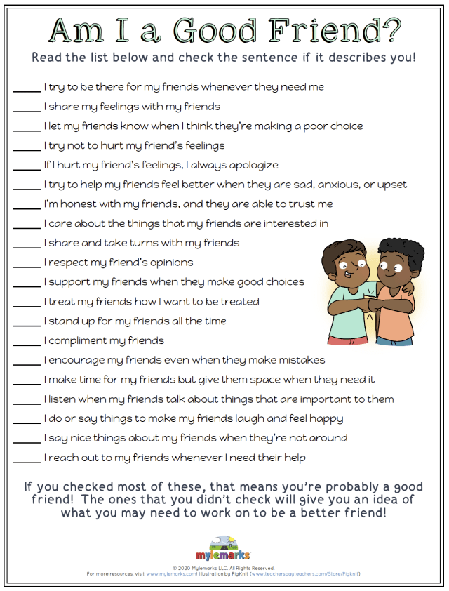 healthy relationship worksheets for kids and teens