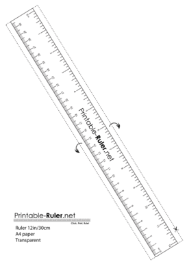 fillable online ruler 12in 30cm a4 transparent fax email print pdffiller