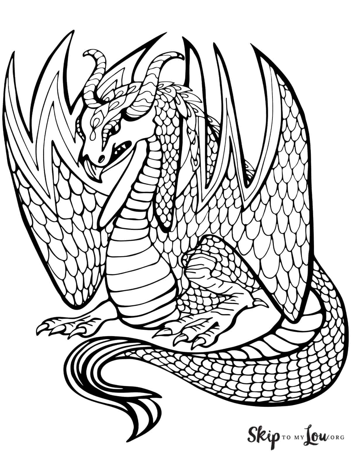 Fire Dragon Coloring Pages