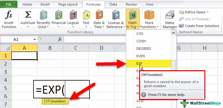 Exponential In Excel Formula Examples