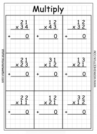 If you don't have any on hand, though, you can create a dot grid paper template in microsoft word. Multiplication 2 Digit By 2 Digit Twenty Worksheets Free Printable Worksheets Worksheetfun