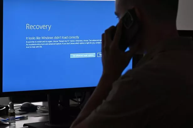 The 'blue screen of death' computer error