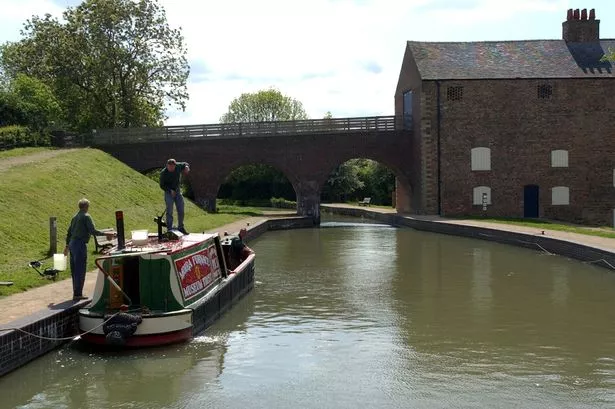 View of Moira Furnace along the canal