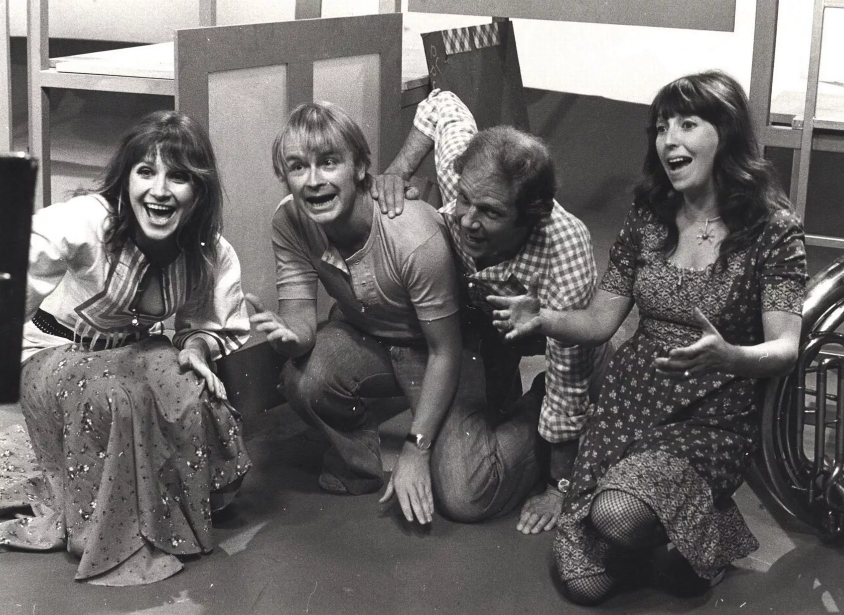 Brian Cant (second right) with the Play Away gang