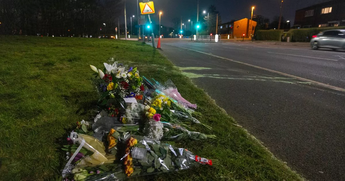 Heartbreaking floral tributes left at scene where man and his dog were tragically killed