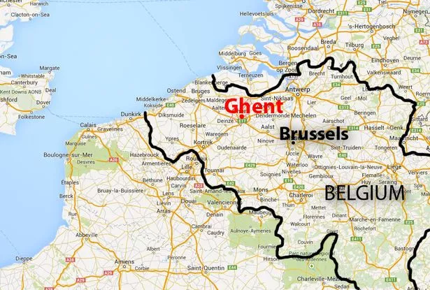 Gent Op De Kaart Van Belgie - kaart