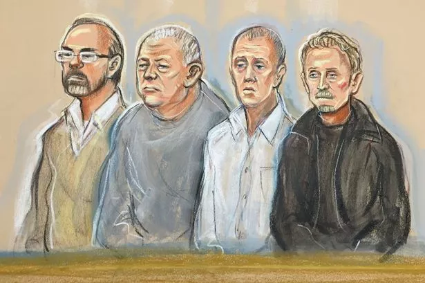 Defendants Carl Wood, William Lincoln, Jon Harbinson and Hugh Doyle during the Hatton Garden Trial