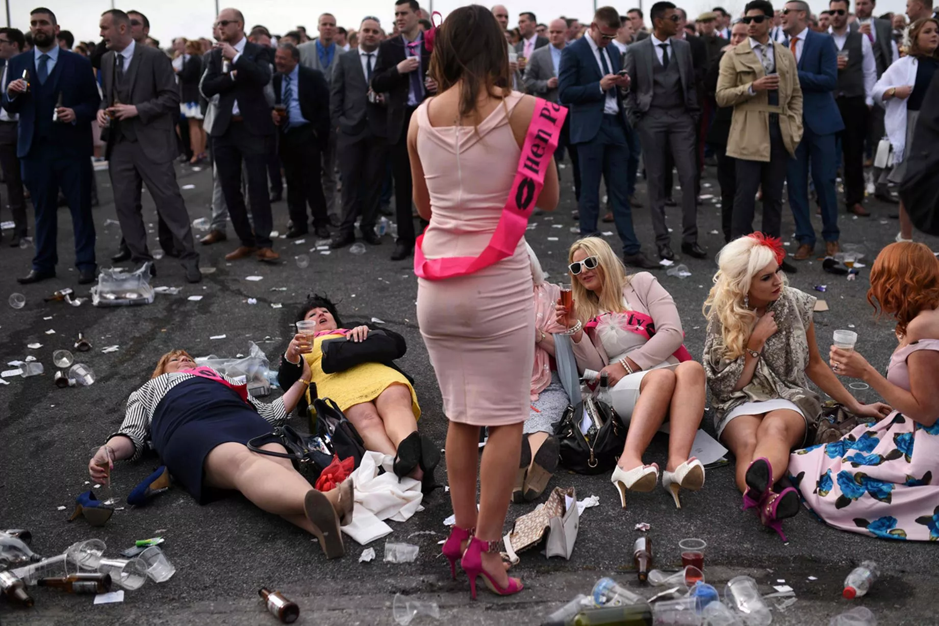 Racegoers attend Ladies Day