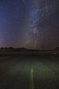 Milky Way Galaxy view from highway