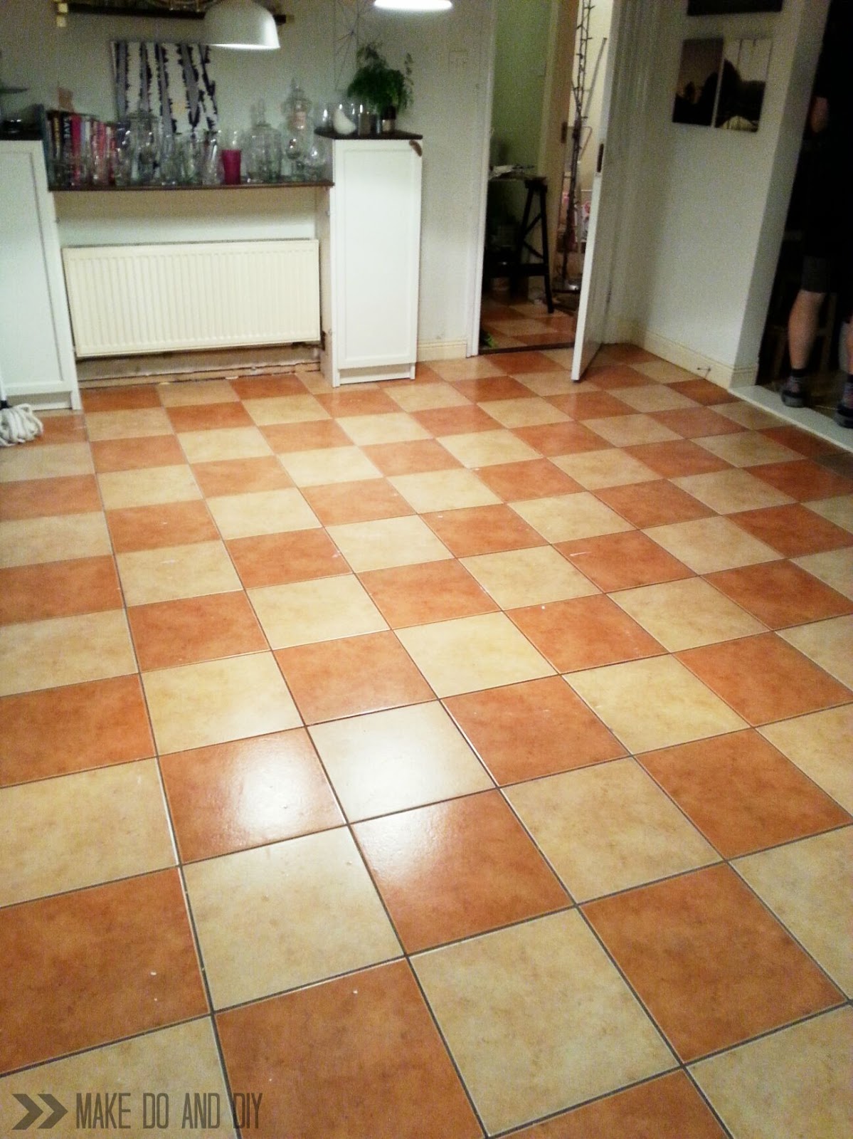 painted tile floorno really! Make Do and DIY