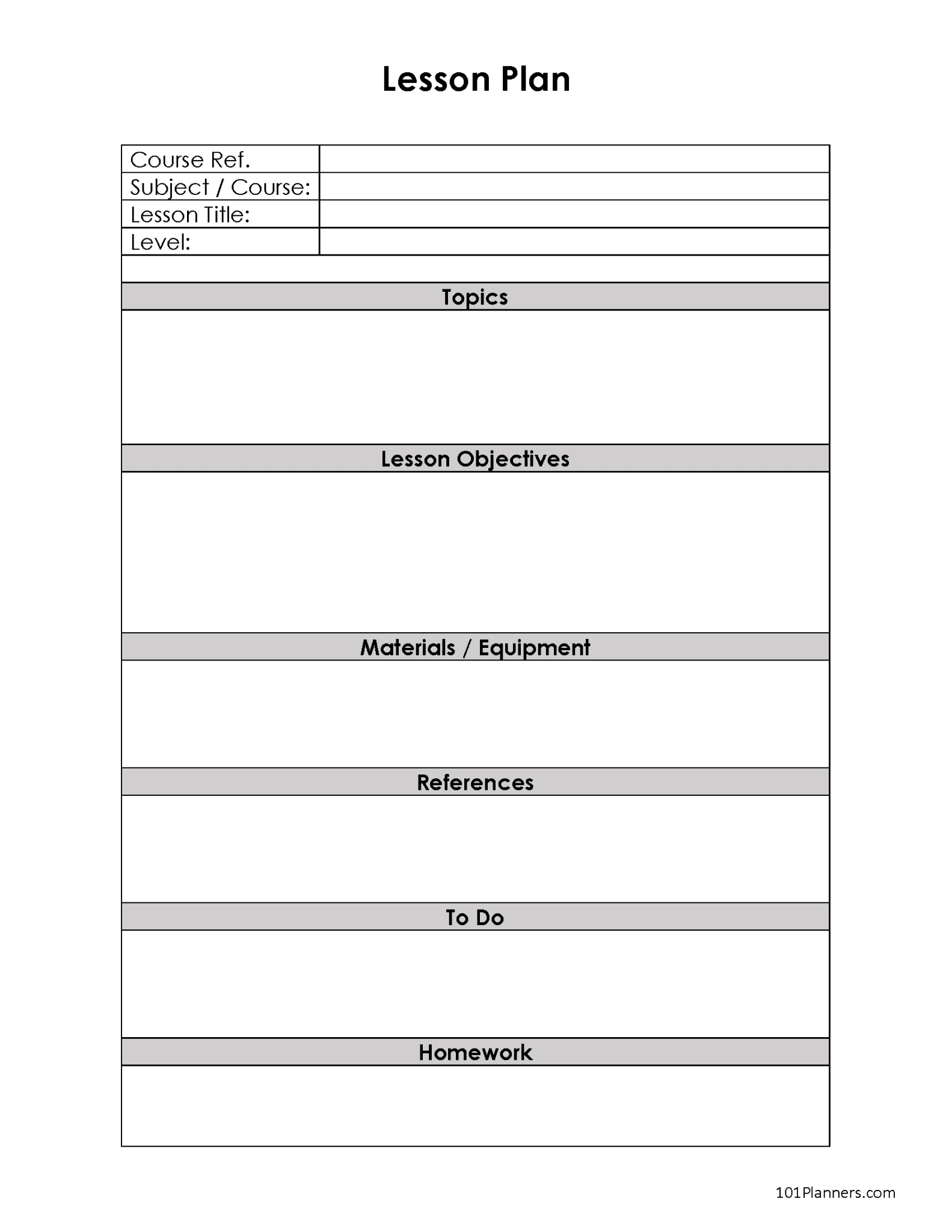 FREE Lesson Plan Template | Word, Editable PDF, Image, Excel