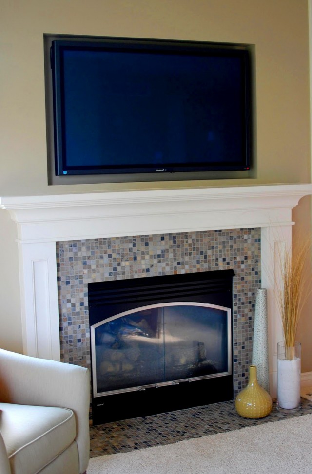 Fireplace Mantel Height With Tv Above