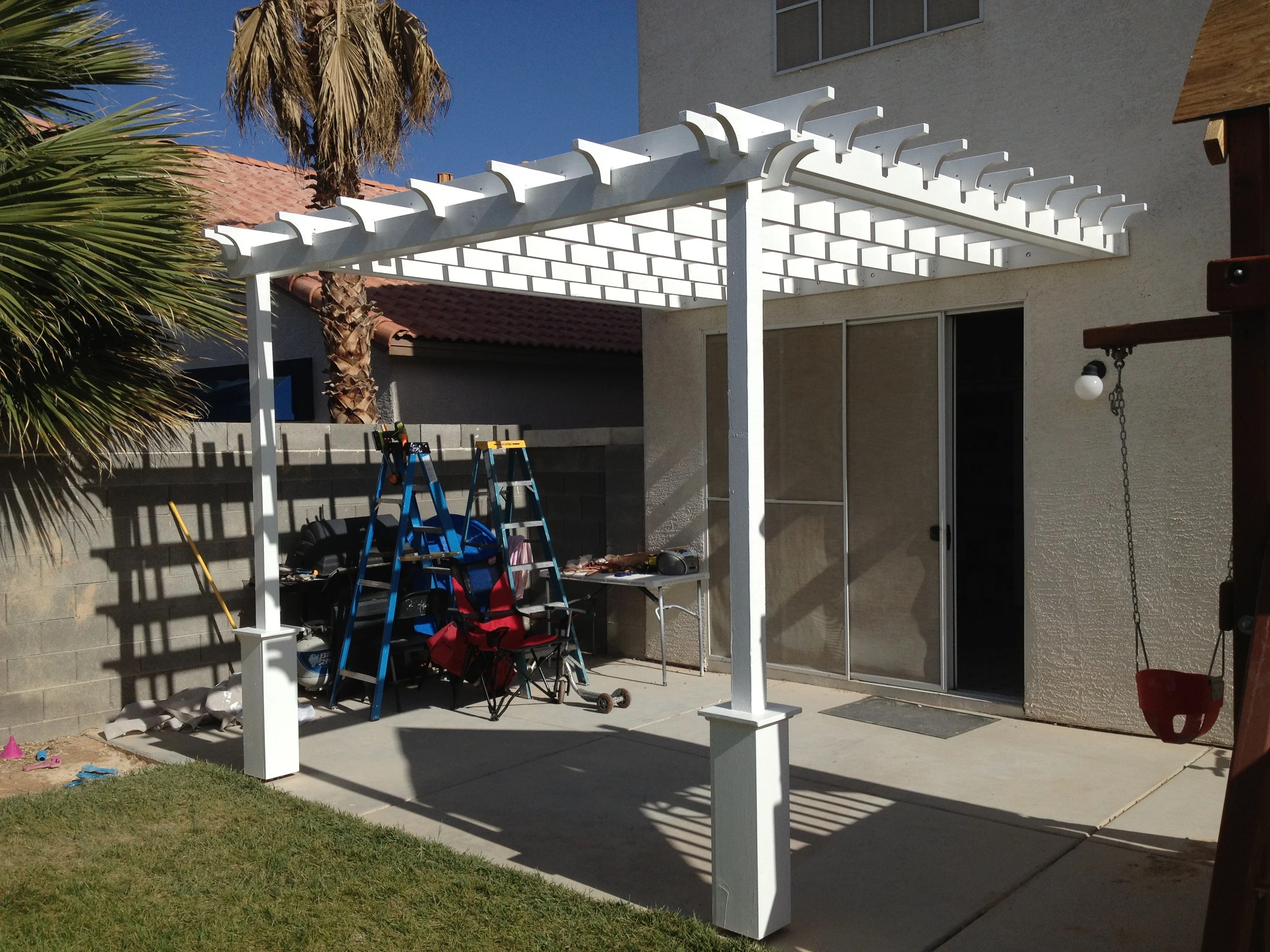 Ana White Pergola (attached directly to the house) DIY Projects