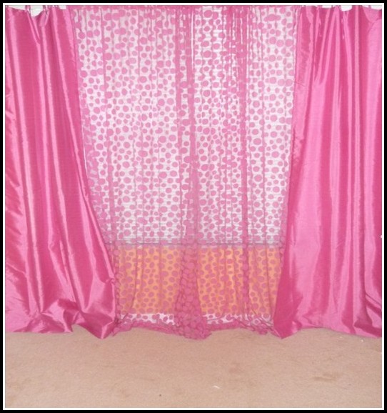 Black White And Pink Polka Dot Curtains