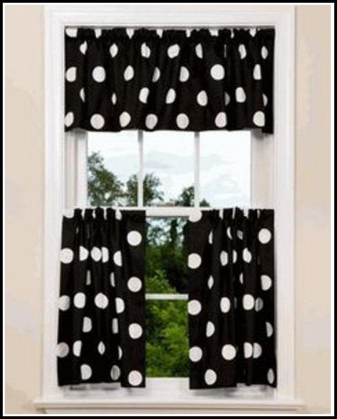 Black And White Polka Dot Bedroom Curtains