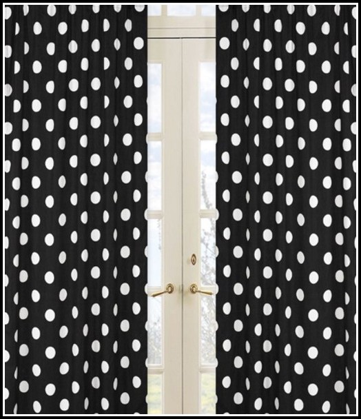 Black And White Polka Dot Sheer Curtains