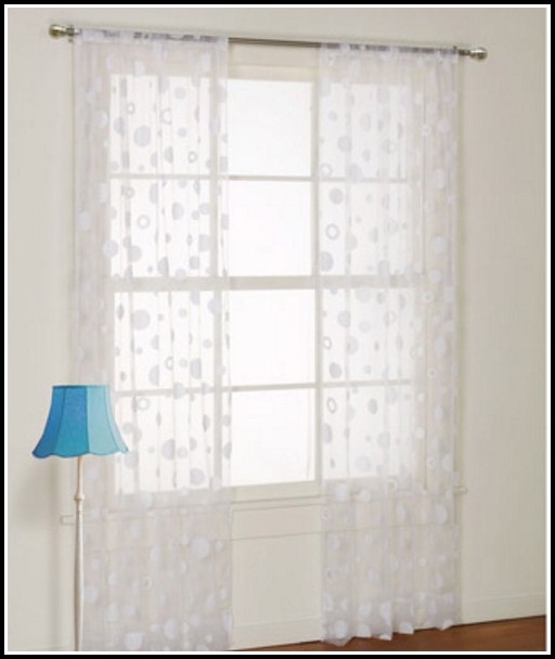 Polka Dot Sheer Curtains White