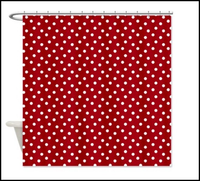 Red White Polka Dot Curtains