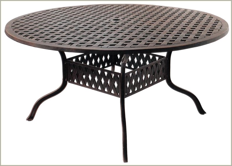 60 Inch Round Cast Aluminum Patio Table