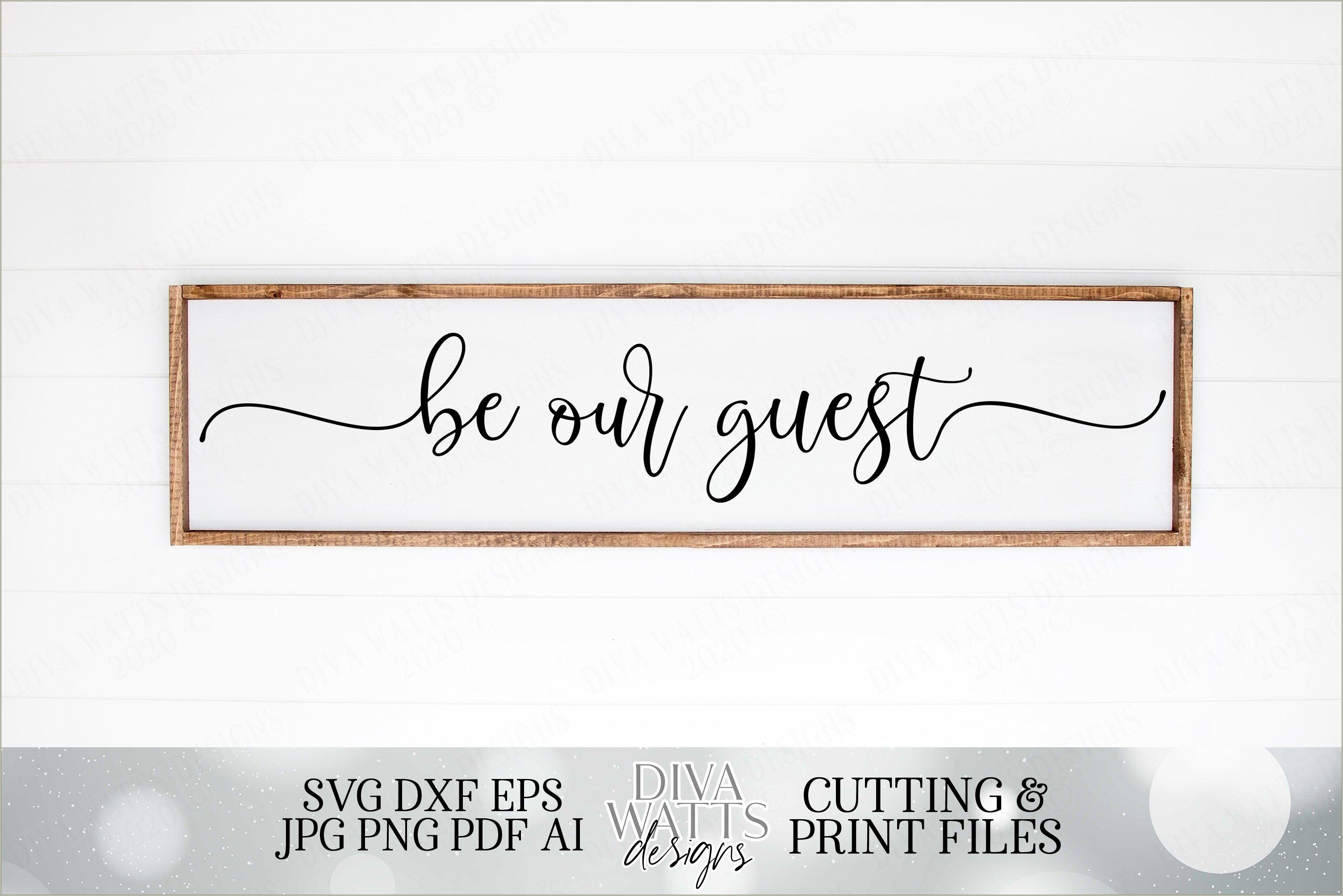 Be Our Guest Bedroom Sign