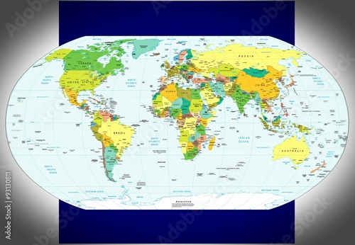 World map political divisions Buy this stock illustration and explore