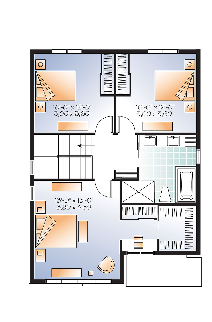 TwoStory Home for a Narrow Lot 22430DR Architectural Designs