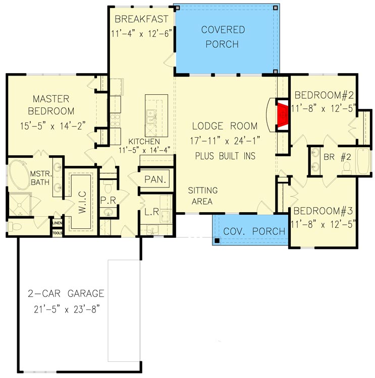 Adorable 3Bedroom Ranch Home Plan 25654GE Architectural Designs House Plans